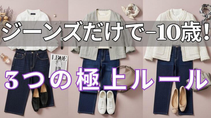 【絶対失敗しない】スキニーは今すぐ捨てて！50代からのジーンズ選び「新常識」と劇的垢抜けを叶える3つの極上テクニック
