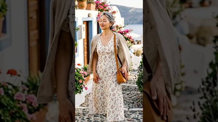 [50代60代] 旅行で映える！上品な花柄ワンピースコーデ6選🌸 (リゾート/街歩き) #OOTD