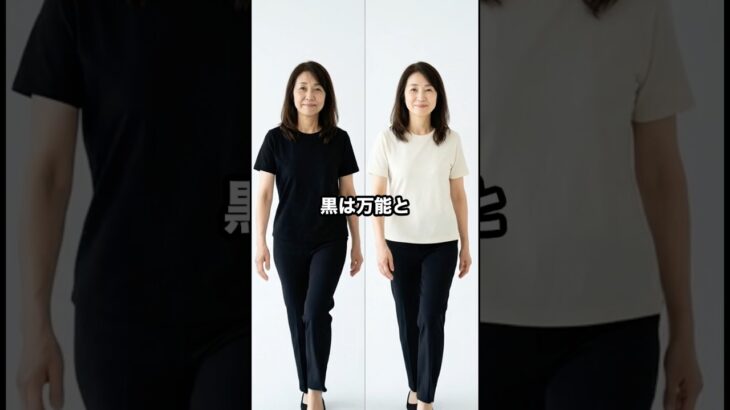 50,60代のブラックコーデは工夫しないと老けてしまいます