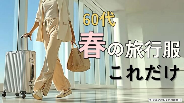 【シニアファッション】50代60代春の旅行服｜これだけでOK 着こなし3つのコツ