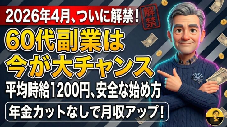【年金改正】60代の「働き損」がなくなる！副業で月収アップする新ルールと安全な始め方