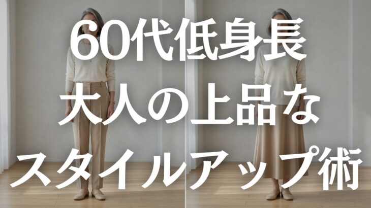 服が似合わない悩みを解決！今ある服ですぐできるスタイルアップ術【60代低身長】