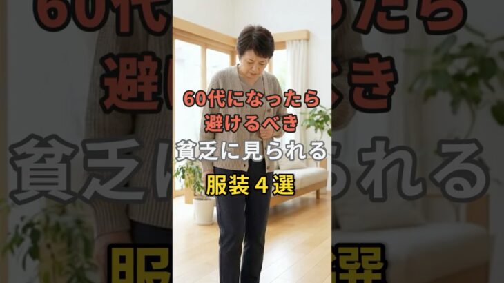 60代になったら避けるべき 貧乏に見られる服装4選  #60代  #シニアファッション #シニア
