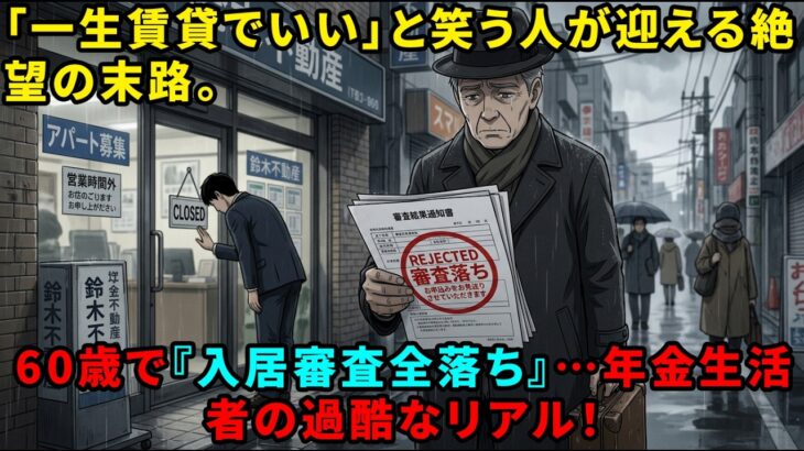 【老後破綻】「一生賃貸でいいやｗ」と高を括る人が迎える絶望。60歳を過ぎると『入居審査に全落ち』して住む家を失う…年金生活者を襲う過酷すぎるリアル【シニア】