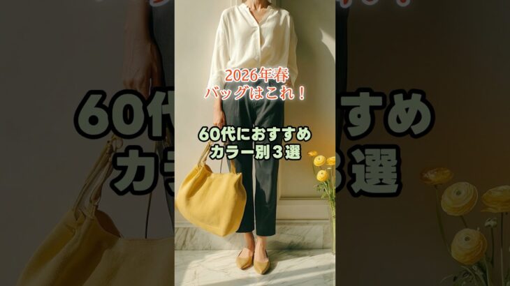 【シニアファッション】春のお出かけが楽しくなる！60代に似合う華やかカラーバッグ
