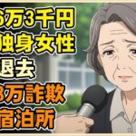 【漫画】年金6万3千円で強制退去を迫られた73歳独身女性の末路。貯金8万円を詐欺で失い餓死寸前…無料低額宿泊所のリアルな生活…【シニアライフ】【60代以上の方へ】