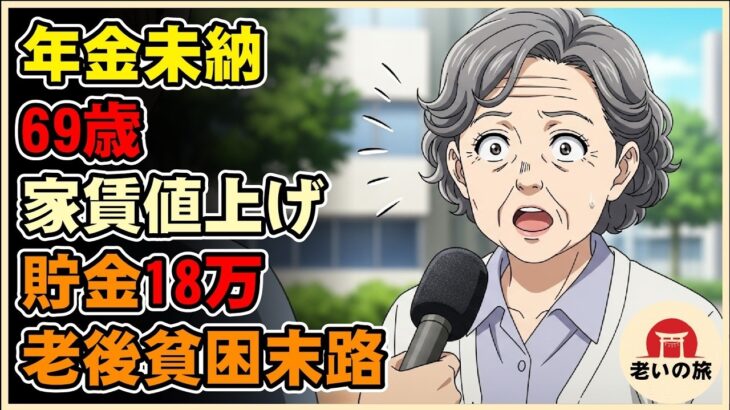 【漫画】年金未納の69歳が家賃値上げで退去を迫られるとどうなるのか？貯金18万…老後貧困の末路…衝撃の結末【シニアライフ】【60代以上の方へ】