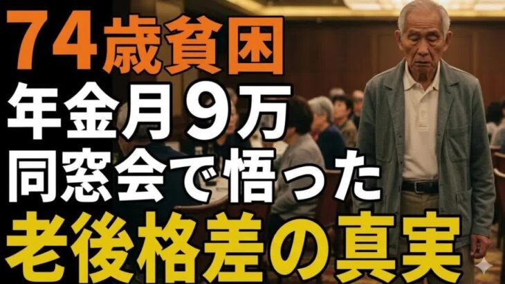 74歳貧困。年金月9万団地暮らし。同窓会で悟った老後格差の真実