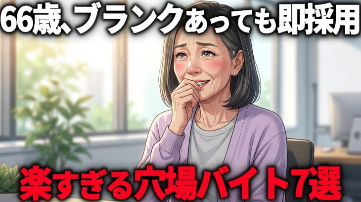 【年金7万】60代の『体に負担がかからない穴場バイト7選』年金月8万円。孤独で不安な主婦が『人生の楽しさ』を取り戻せた希望の物語