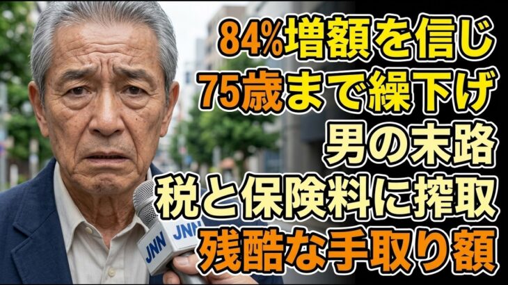 「84増額」を信じて75歳まで年金を繰り下げた男の末路…税金と保険料に搾取される残酷な手取り額【シニアライフ】【60代以上の方へ】