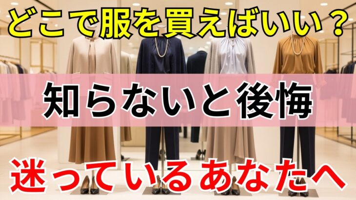 【90%の人は知らない】どこで服を買えば正解？60代女性のための失敗しないショップ選び