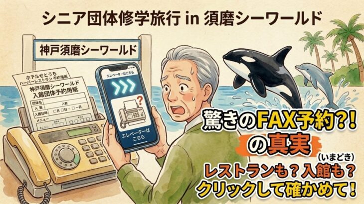 【衝撃の真実】デジタルシニアが挑む！須磨シーワールドの「FAX予約」という巨大な壁