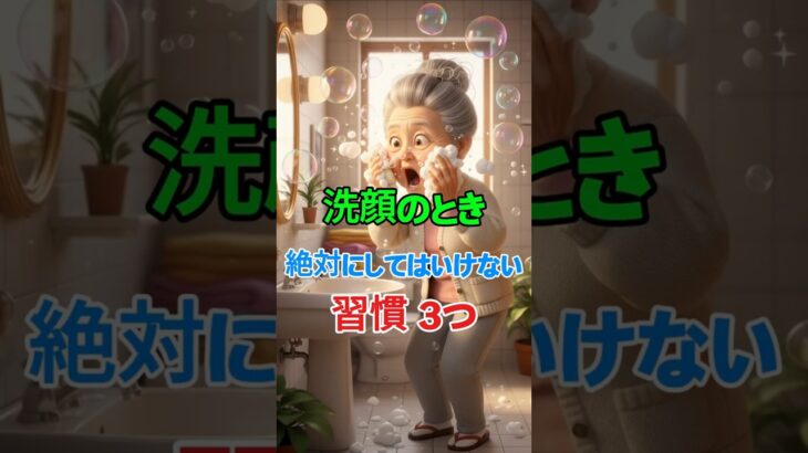 洗顔のとき絶対NG習慣3つ.美容,スキンケア,洗顔,洗顔習慣,肌老化,肌ケア #シニア健康 #60歳代 #高齢者健康 #若い頃 #健康習慣 #高齢者向け