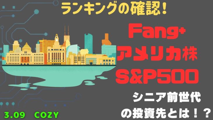 新NISA【iFreeNEXT FANG+Fang+・S&P500】シニア前世代ランキング！変化はある？暴騰or暴落？3.09