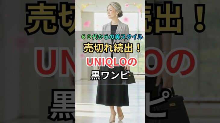 【６０代】売切れ前る前にUNIQLOの黒ワンピ #60代ファッション #シニアファッション