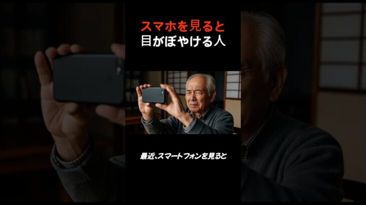 スマホを見ると目がぼやける人は今すぐこれを#スマホ老眼#目の疲れ#視力低下#シニア健康
