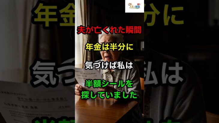夫が亡くれた瞬間//年金は半分に//気づけば私は//半額シールを探していました//#老後の現実#年金生活#シニアライフ#人生の教訓#夫婦の物語#老後の知恵#日本の高齢者#人生ストーリー