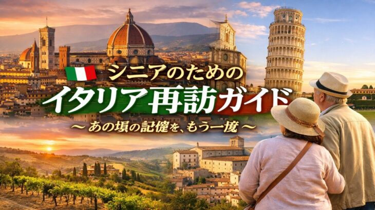 シニアのためのイタリア再訪ガイド〜 あの頃の記憶を、もう一度 〜