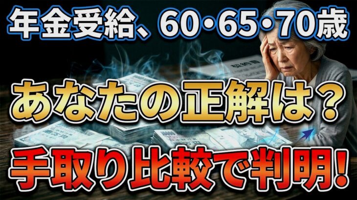 【年金受給は何歳が得!?】繰り上げか？繰り下げか？結局なにが正解 ??「手取り」で比較した衝撃の結論と一番賢い選択