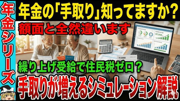 年金は”額面”で選ぶと損する｜繰上げ受給で住民税ゼロになるケースをシミュレーション【シニア/お金】