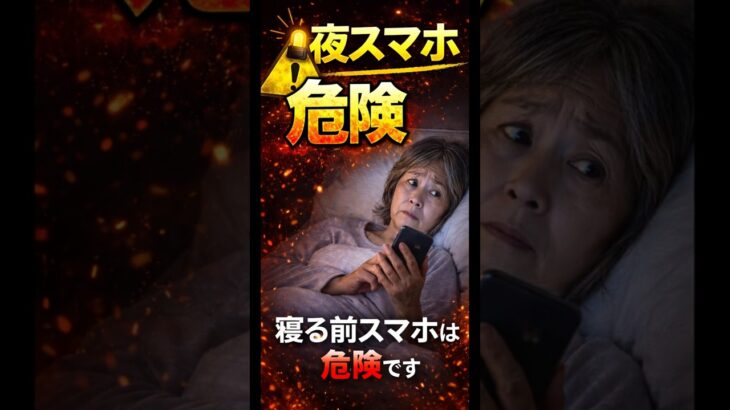 寝る前スマホは危険です