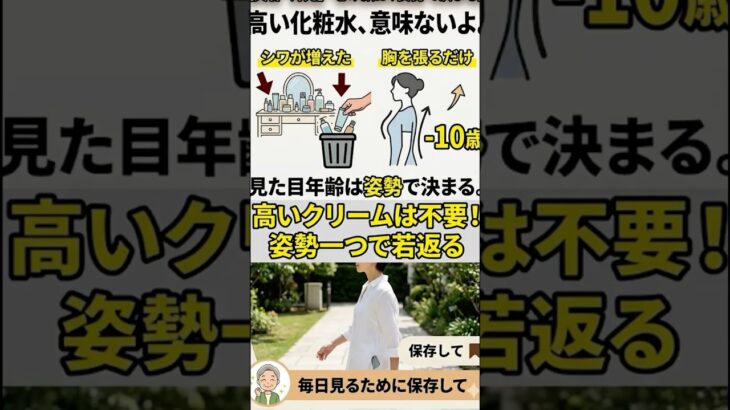 【美容・外見】「老け顔は、姿勢で決まる」