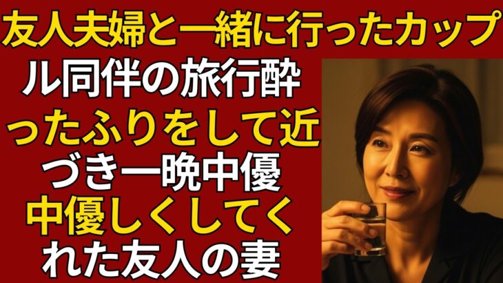 【シニア恋愛】友人夫婦と一緒に旅行に行って起きた出来事｜老後の物語｜黄昏の恋愛｜黄昏の愛｜実話エピソード