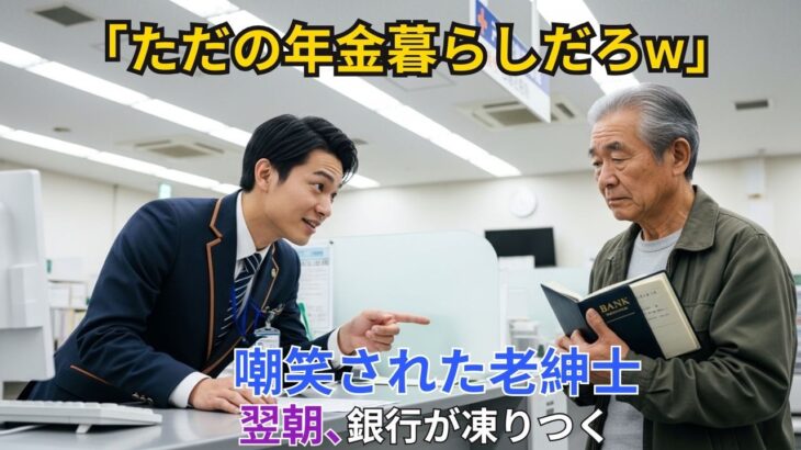 【スカッと】「ただの年金暮らしだろw」笑われた男。翌朝、銀行崩壊【シニア】
