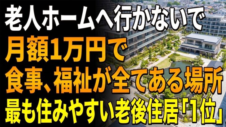 高齢者向けに特別に設計された住宅。食事、福祉、管理が含まれ、月額家賃はわずか1万円