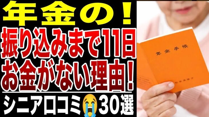 【シニアの絶望】年金受給日まであと11日、お金がない！金金金！どうやって生き延びる？シニアの口コミ30選紹介します