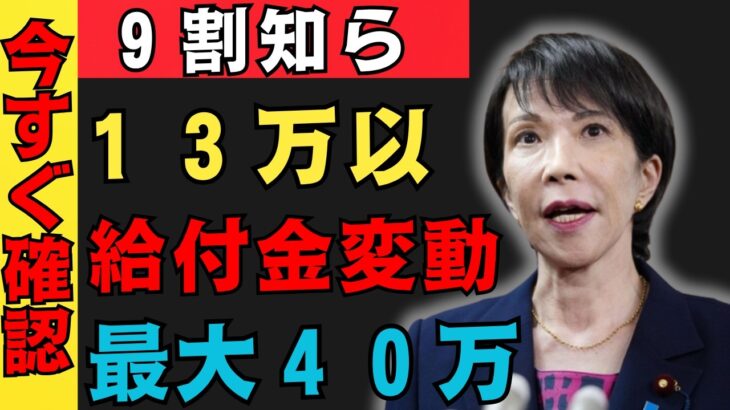 【今すぐ確認！】年金13万円以下なら、年40万円もらえる可能性があります。9割が知らない給付金の真実！【年金・給付金・シニア世代・老後】