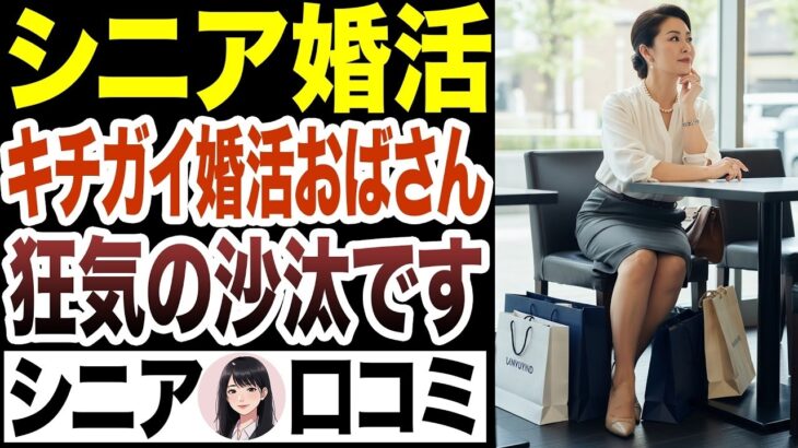 【シニア婚活】狂気のガチキチ婚活おばさんがやばい　口コミ15選【シニア恋愛　事故物件BBA】