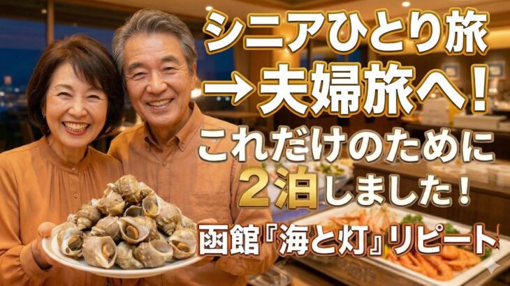 【函館リピート旅】2023年・2024年の宿泊記｜海と灯の「つぶ貝」に魅了されて2泊！シニア夫婦の観光タクシー活用術と賢いバス移動のヒント