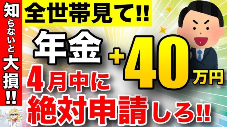 🪭【2025年4月最新】申請すれば貰えます！年金が増額できる制度と支援制度を解説！【厚生年金／老後資金／物価高】🪭
