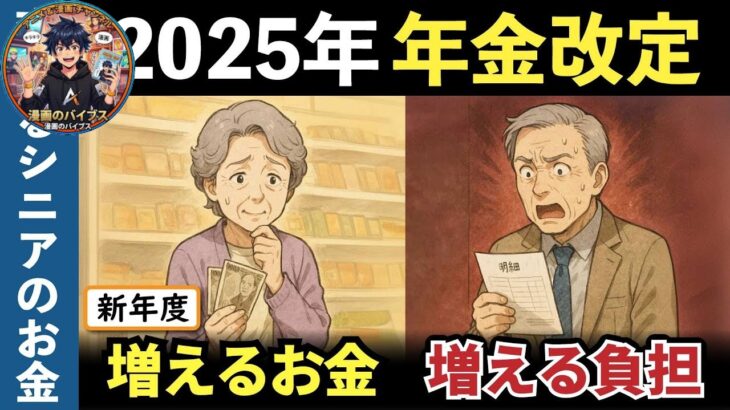 【2025年度】4月からシニアの年金どう変わる？新年度から増えたお金と、逆に負担増になる変更点について詳しく解説【老後年金】