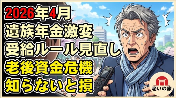 【漫画】2026年4月から遺族年金が大激変！受給ルールの見直しと老後資金の危機【シニアライフ】【60代以上の方へ】