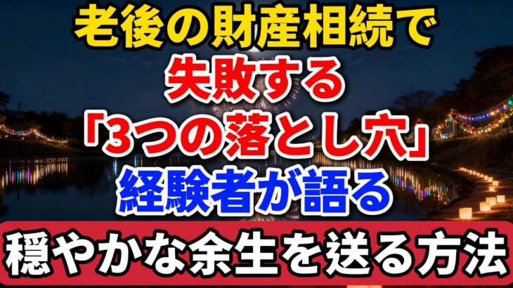 老後の財産相続で失敗する「3つの落とし穴」。経験者が語る、穏やかな余生を送る方法【長者の知恵物語】#老後の暮らし #シニアライフ #終活 #人間関係 #人生経験 #感動する話 #年金生活 #生き方