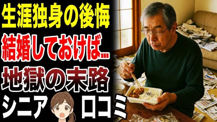 ⛩️【生涯独身】結婚しないまま老後を迎え後悔したシニアの声　口コミ30選紹介します　#高齢者  #口コミ⛩️