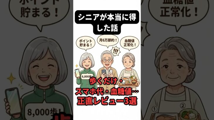 シニアが本当に得した話3選｜歩くだけ・スマホ代・血糖値…60〜70代の正直レビュー