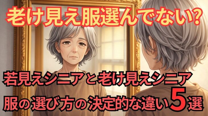 【シニア 雑学】若見え服 と 老見え服 の決定的な違い5選【服選び ファッション 流行】