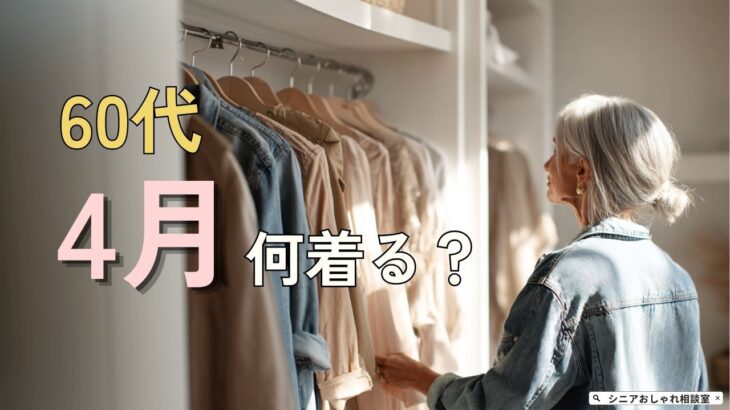 【シニアファッション】50代60代 4月何着る？羽織るだけで垢抜け春コーデ