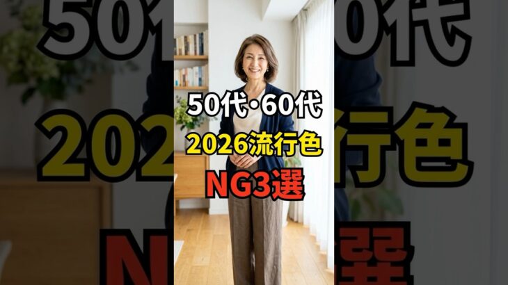 【50・60代】2026年最新のトレンドカラーのコツ3選 #シニアファッション #おしゃれ #女性 #シニア #shorts