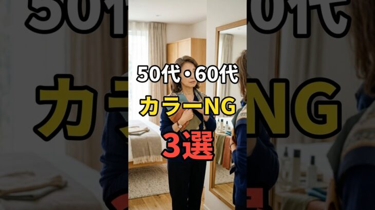 【50・60代】知らないと一気に老け見えするパーソナルカラーのポイント3選 #シニアファッション #おしゃれ #女性 #シニア #shorts