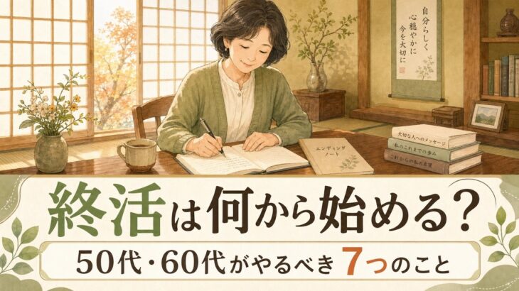 終活は何から始める？50代・60代がやるべき7つのこと