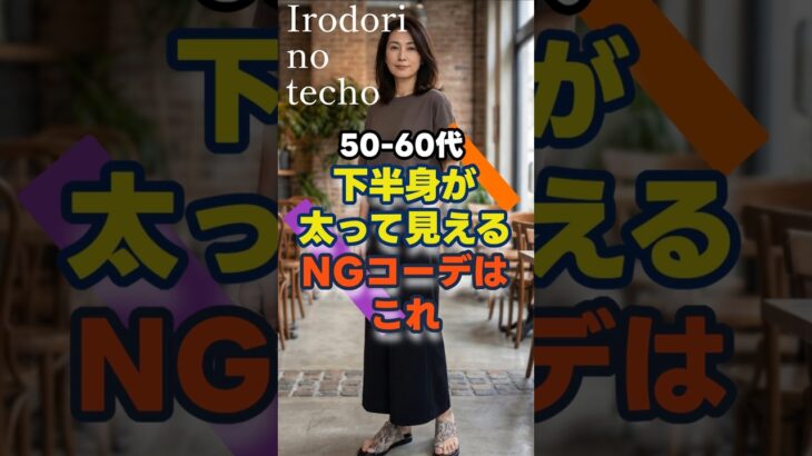 【50・60代】下半身が太って見えるNGコーデはこれ！　#シニア #ファッション #50代 #60代 #shorts