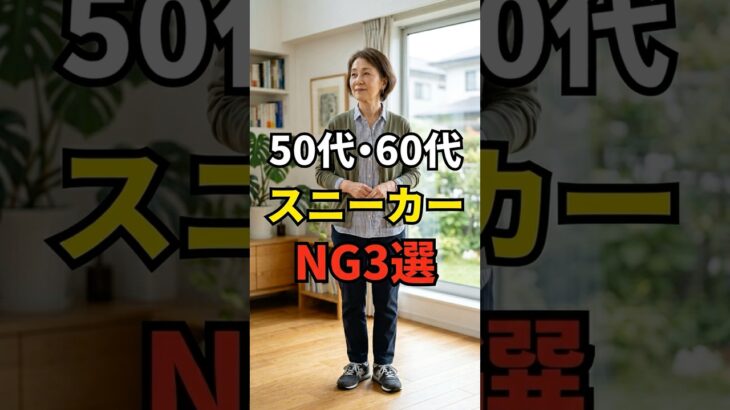 【50・60代】足元から意識したいスニーカーのNG3選 #シニアファッション #おしゃれ #女性 #シニア #shorts