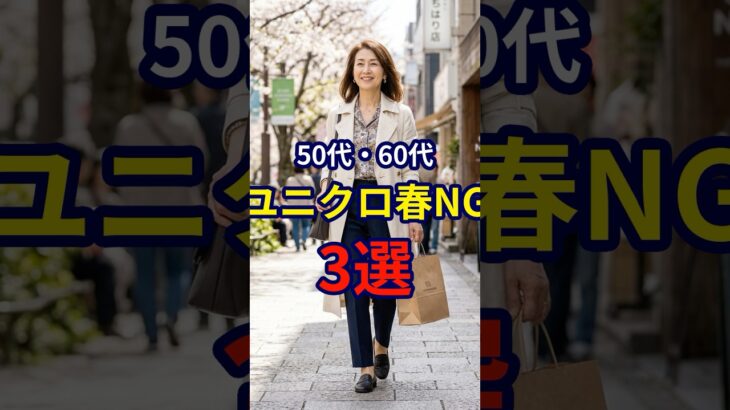 【50・60代】春コーデを彩るユニクロアイテムのNG3選 #ファッション #シニアファッション #おしゃれ #女性 #シニア #shorts