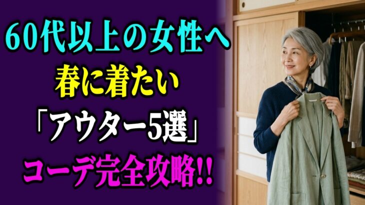 【春アウター5選】60代が絶対に持つべきおしゃれな春ジャケット｜シニアファッション