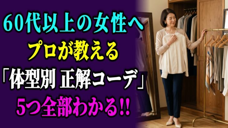 体型別コーデ黄金の法則5つ｜60代・70代女性がすっきり美しく見える着こなし術