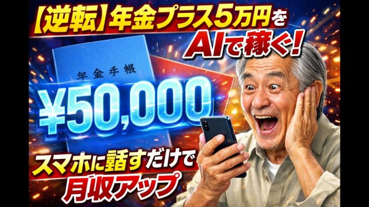 【逆転】年金プラス5万円を「AI」で稼ぐシニアの1日。スマホ一つで「経験」がお金に変わる魔法